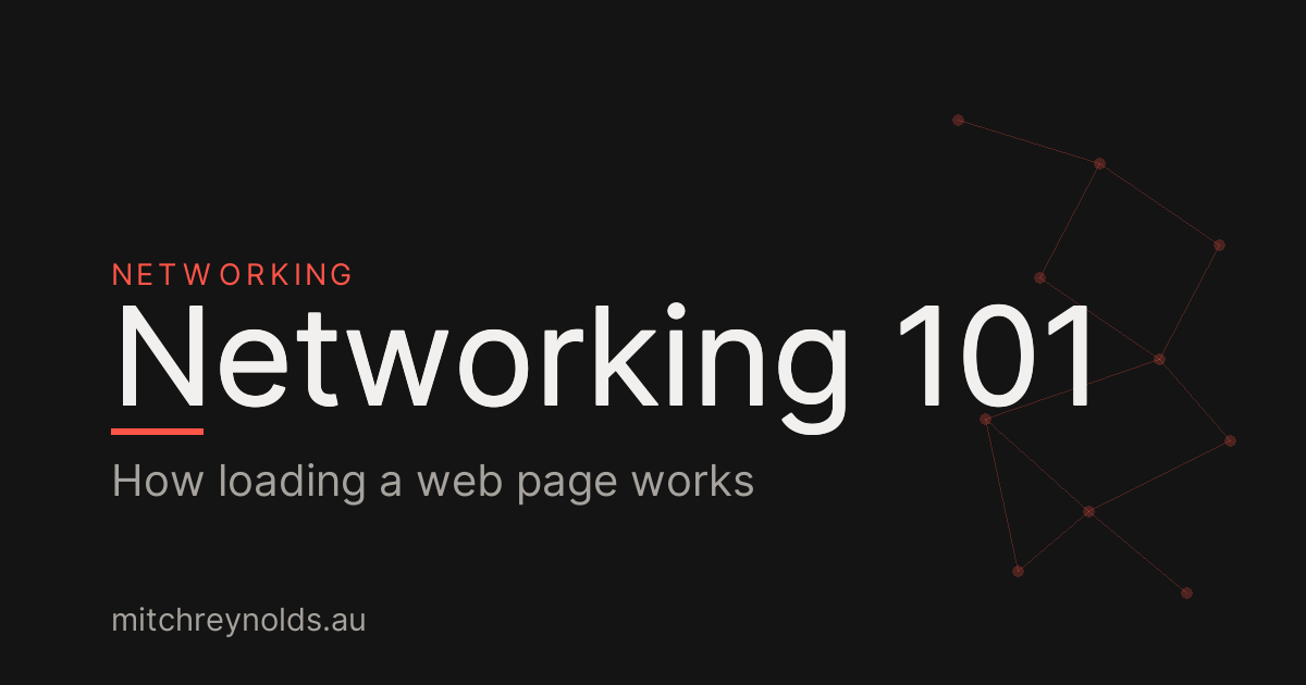 Networking 101: how loading a web page works