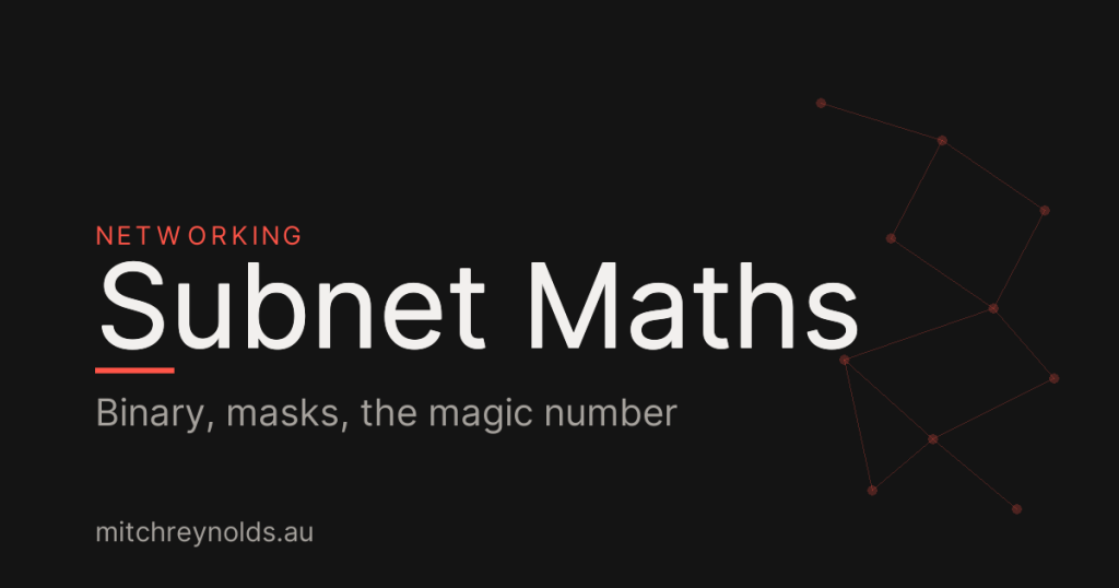 Subnets, With the Maths