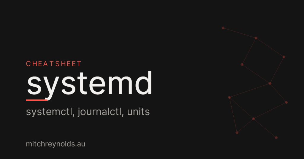 systemd Cheatsheet